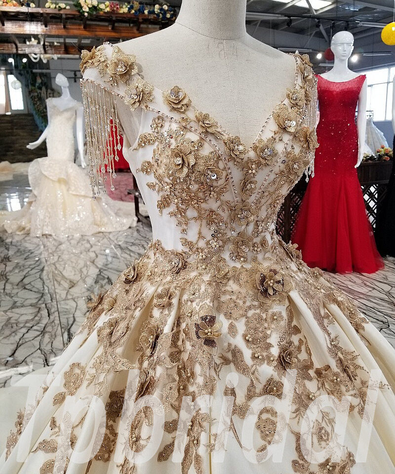 champagne formal dress 0221-05