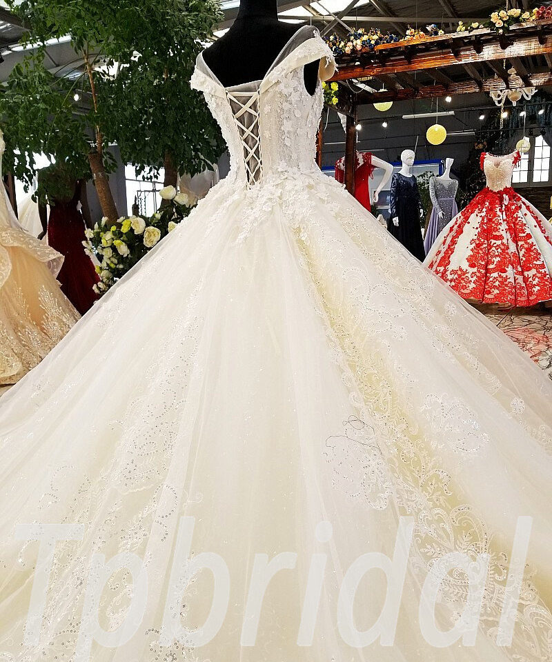 champagne lace wedding dress 0239-02