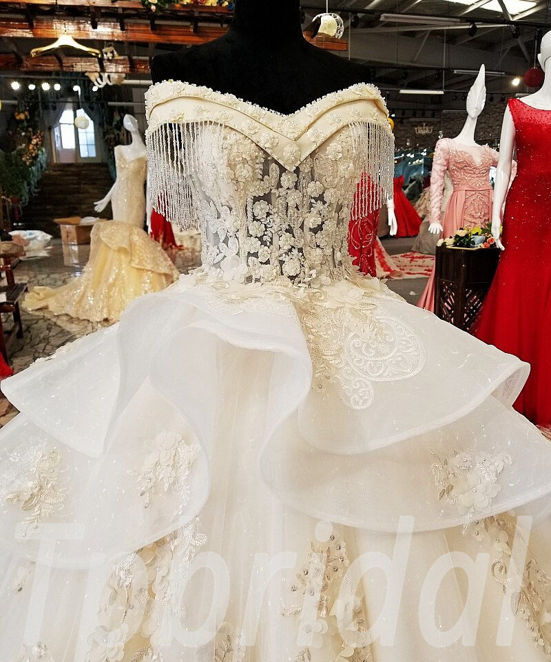 champagne wedding dress plus size 0231-03