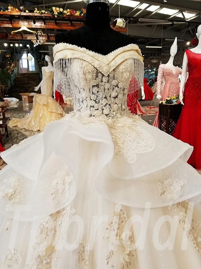 champagne wedding dress plus size 0231-03
