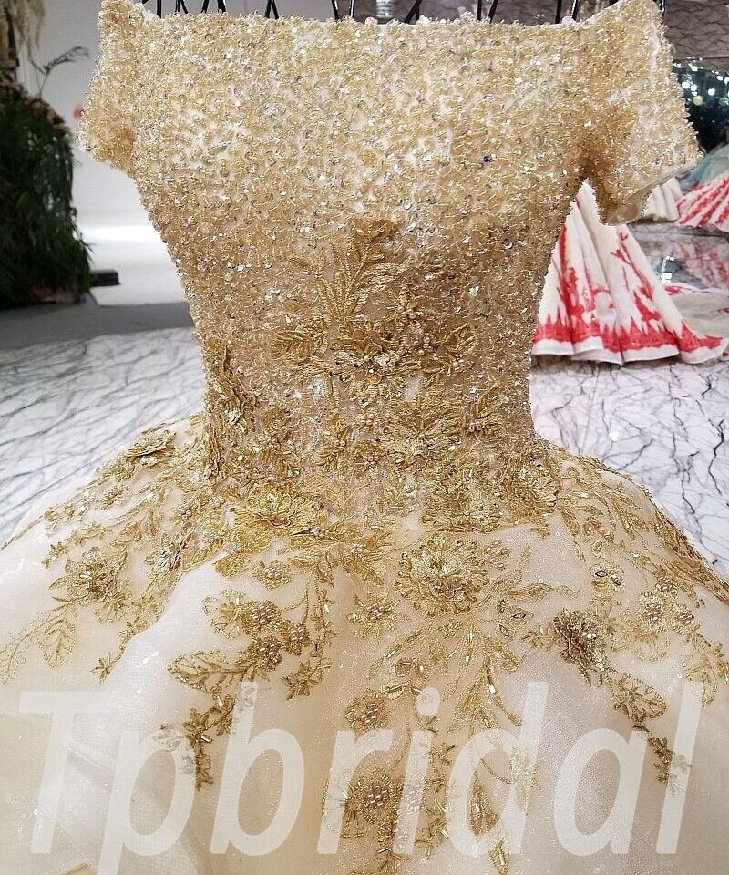 gold wedding dress 2018 209-07