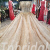 lace wedding dress gold 0222-09