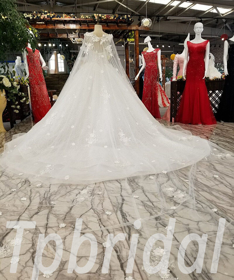 lace wedding dress with cape 0225-10