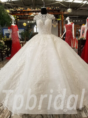wedding dress high neck 0226-03