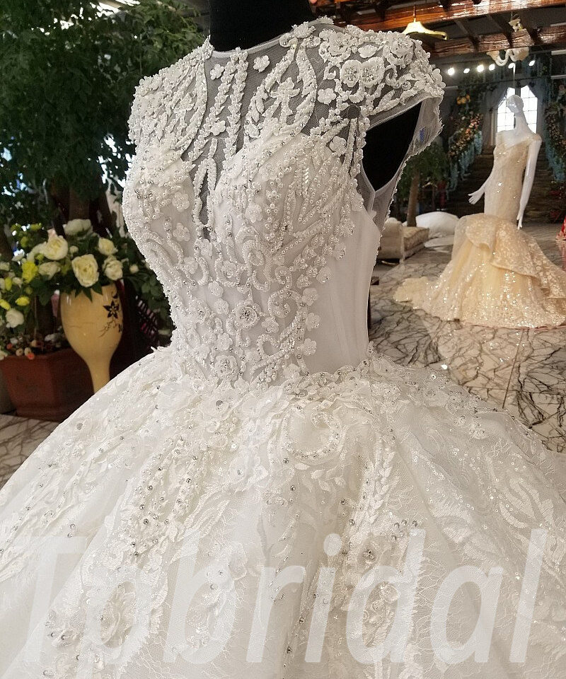 wedding dress high neck 0226-08