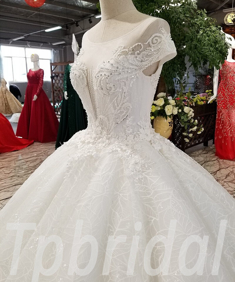 wedding dress short sleeve 0228-02