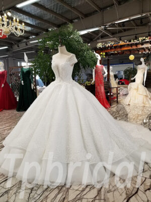 wedding dress short sleeve 0228-03