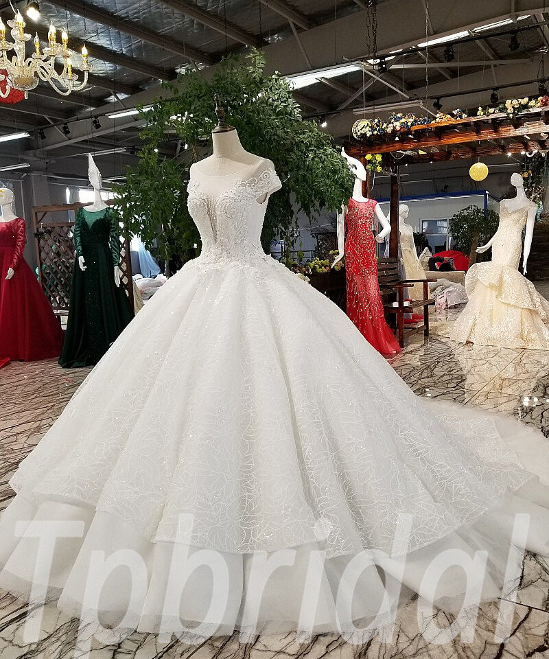 wedding dress short sleeve 0228-03