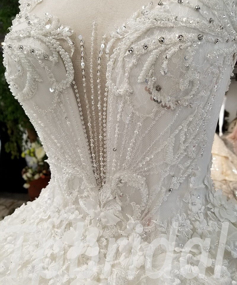 wedding dress short sleeve 0228-06