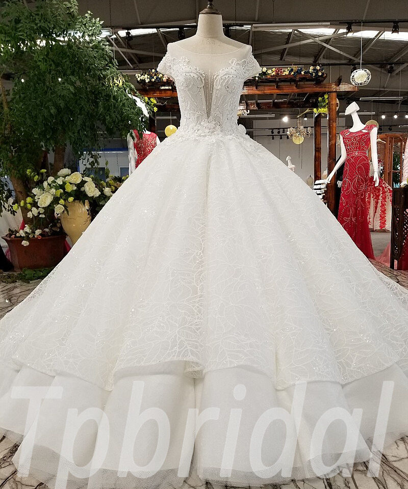 wedding dress short sleeve 0228-10