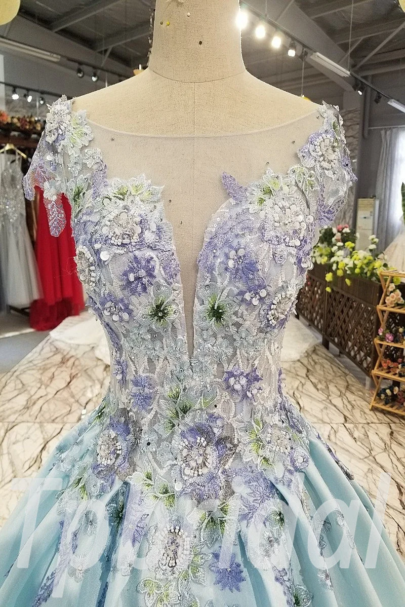 Baby Blue prom dress 252-01