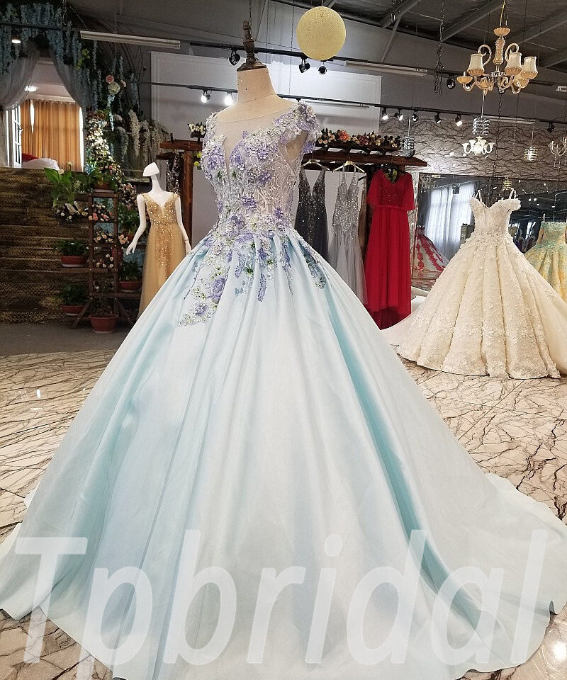 Baby Blue prom dress 252-05