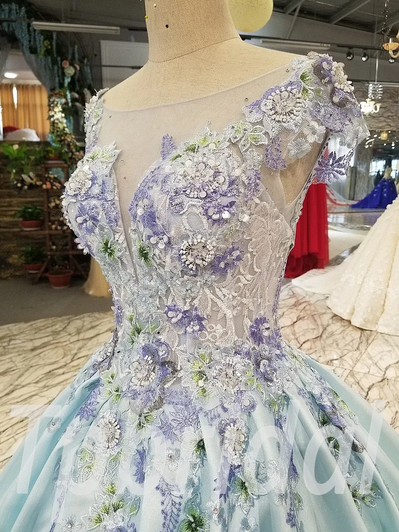 Baby Blue prom dress 252-06