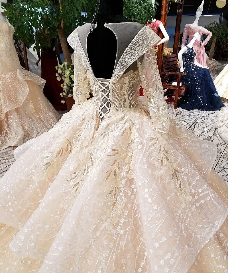 Champagne wedding dress flower 0246-08