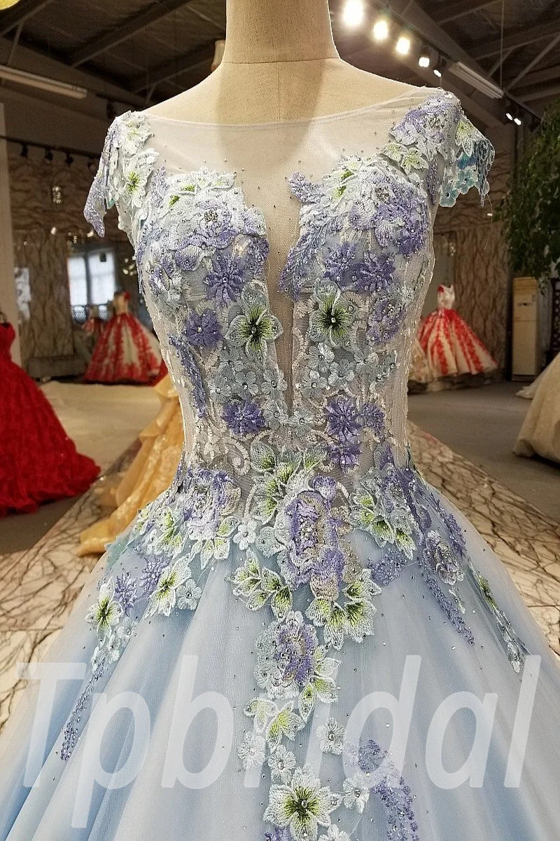 a line prom dress light blue 263-03