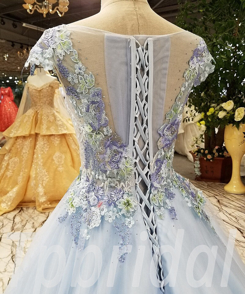 a line prom dress light blue 263-04