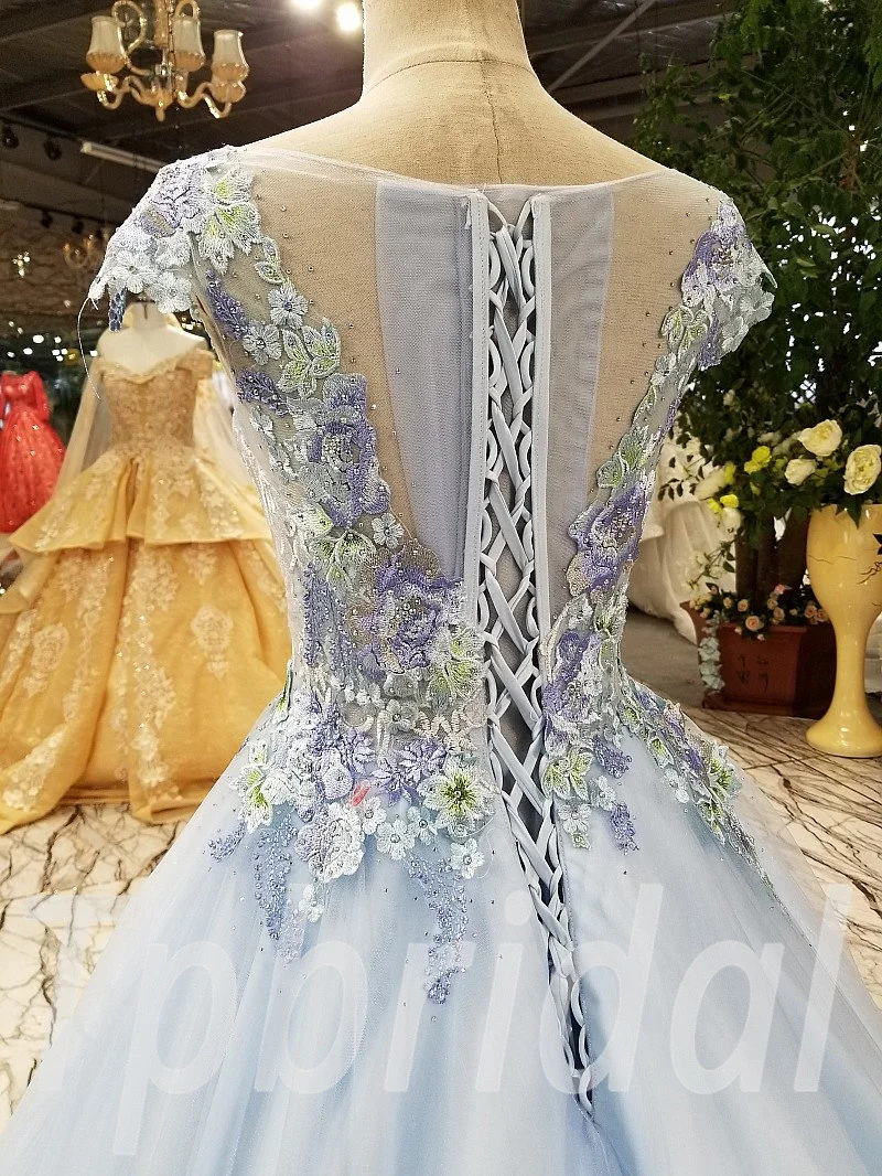 a line prom dress light blue 263-04