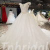 a line wedding dress train 261-06