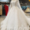 a line wedding dress with lace 286-03