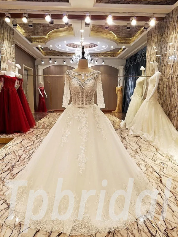 ball gown wedding dress floor length 276-03