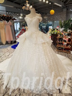 ball gown wedding dress hand made 262-05