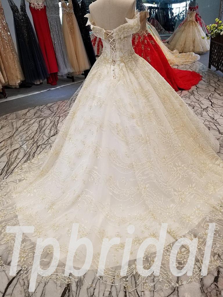 golden white gown