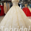 gold and white wedding dress 278-11