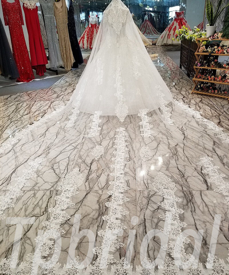 high neck ball gown wedding dress 279-02