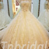 lace wedding dress with train 267-03