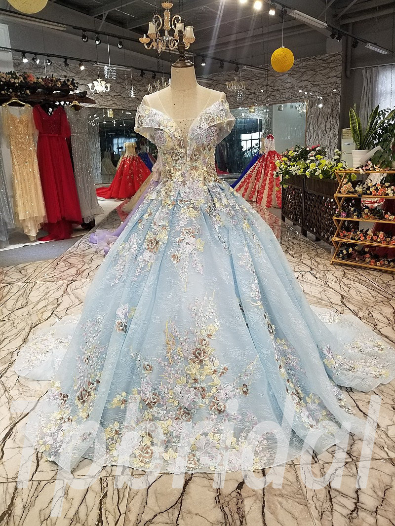 prom dress with train