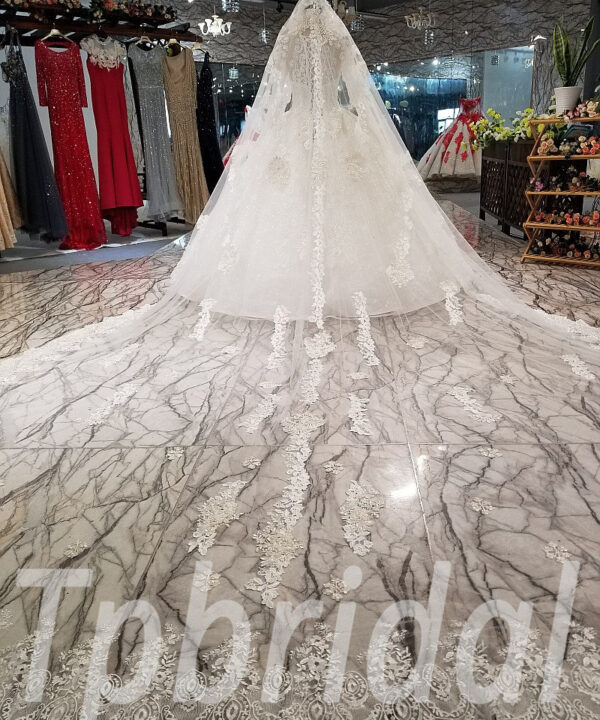 long sleeve ball gown wedding dress 288-02