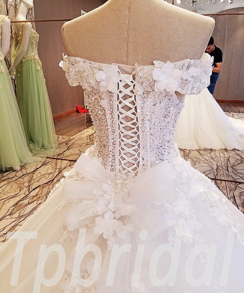 long train wedding dress 268-02