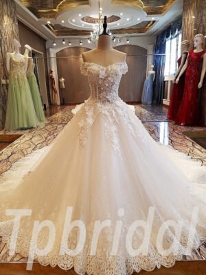 long train wedding dress 268-05