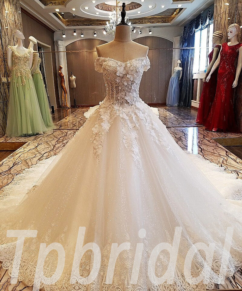 long train wedding dress 268-05