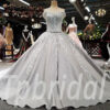 long train wedding dress grey 270-05