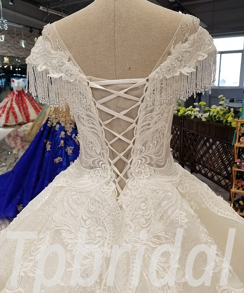 luxury ball gown wedding dress 287-03