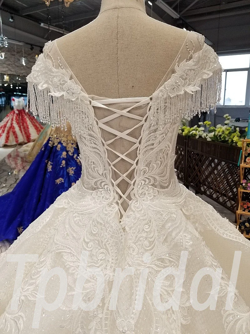 luxury ball gown wedding dress 287-03