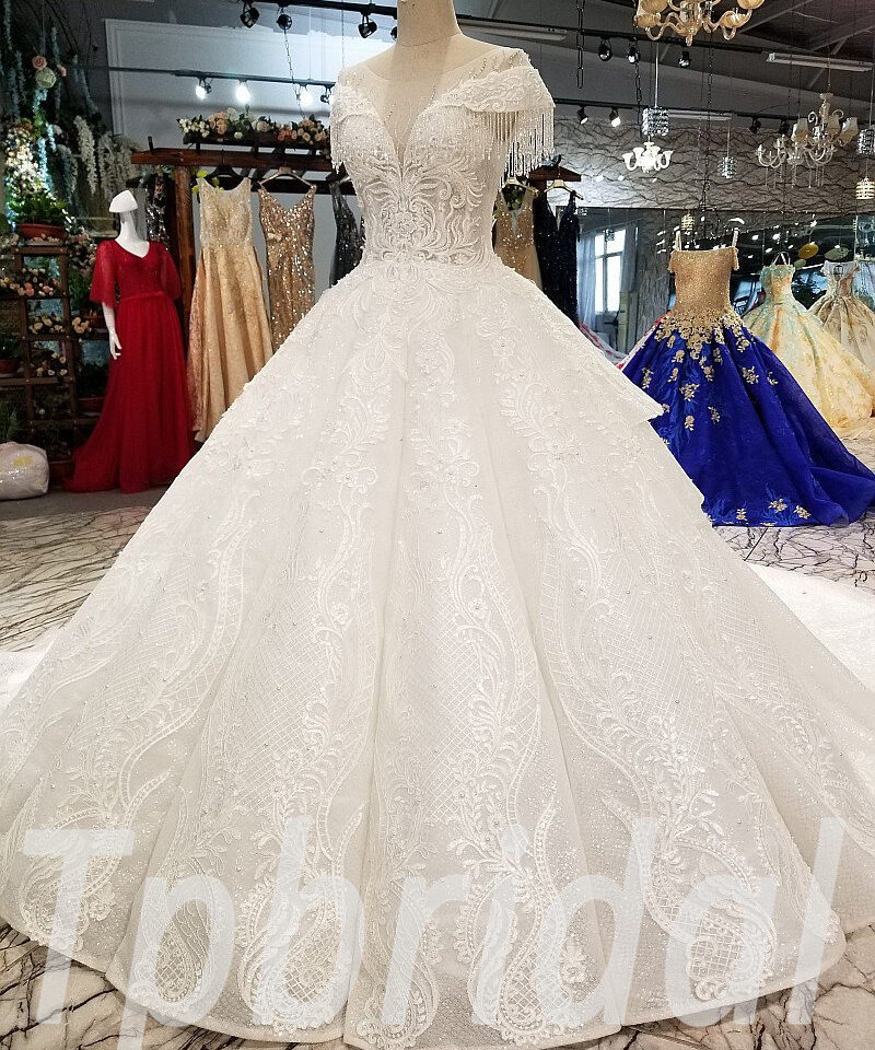 luxury ball gown wedding dress 287-04