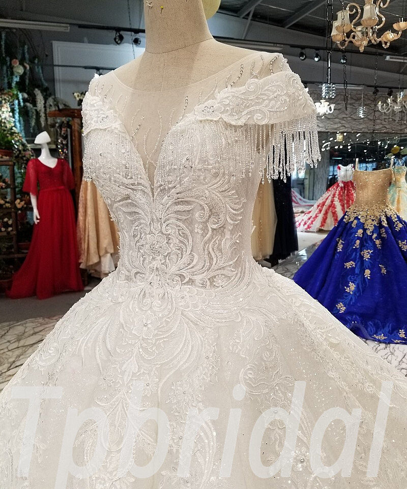 luxury ball gown wedding dress 287-05