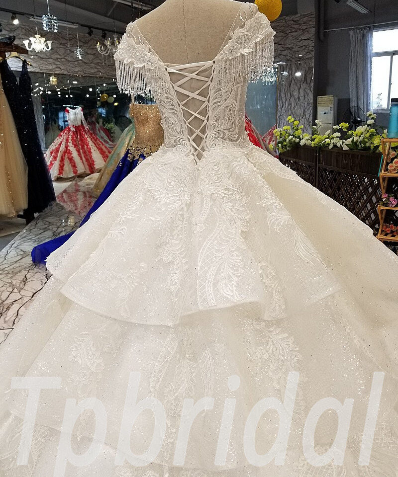 luxury ball gown wedding dress 287-06