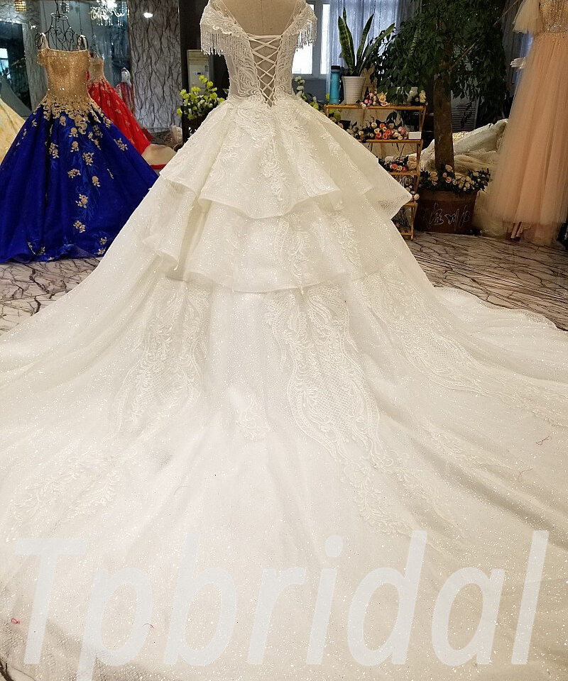 luxury ball gown wedding dress 287-08