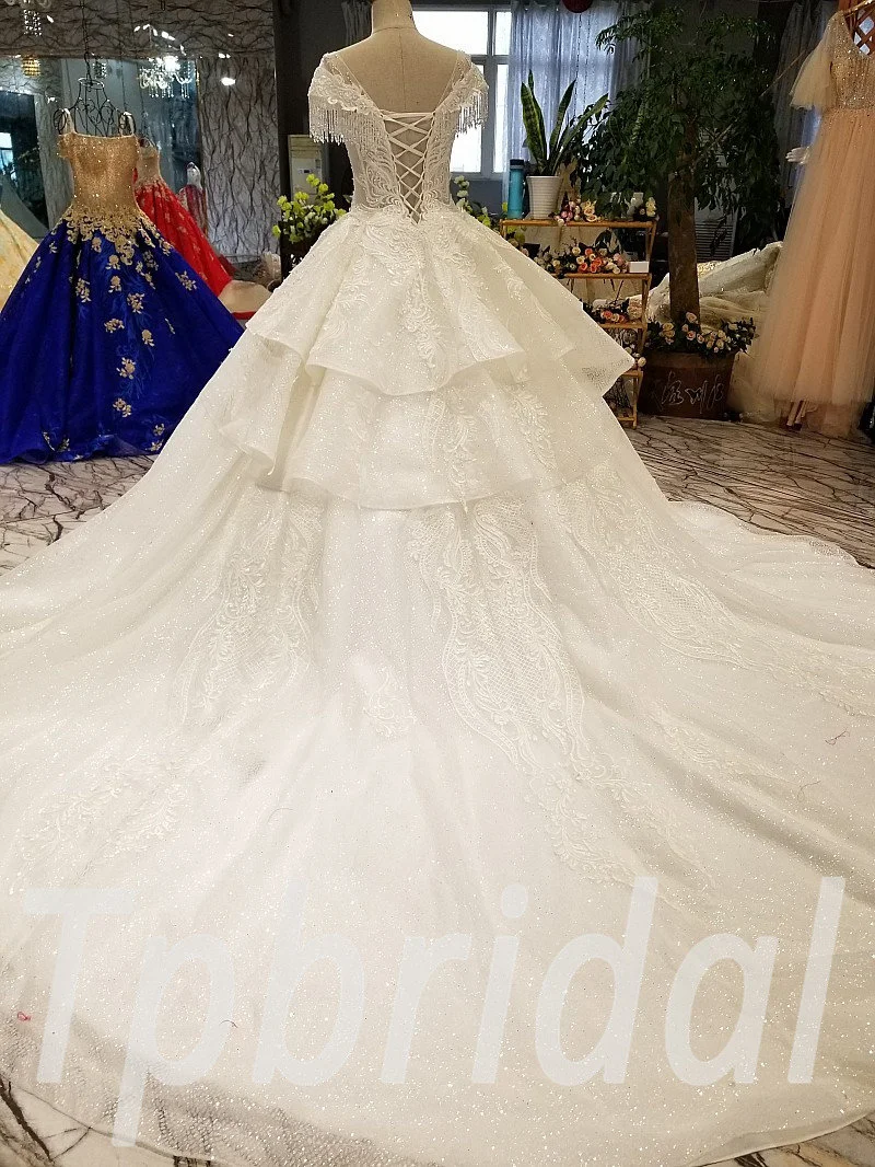 luxury ball gown wedding dress 287-08