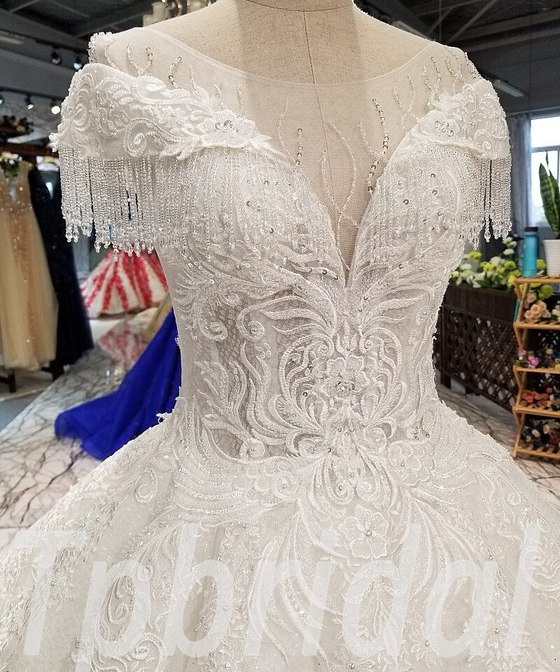 luxury ball gown wedding dress 287-09