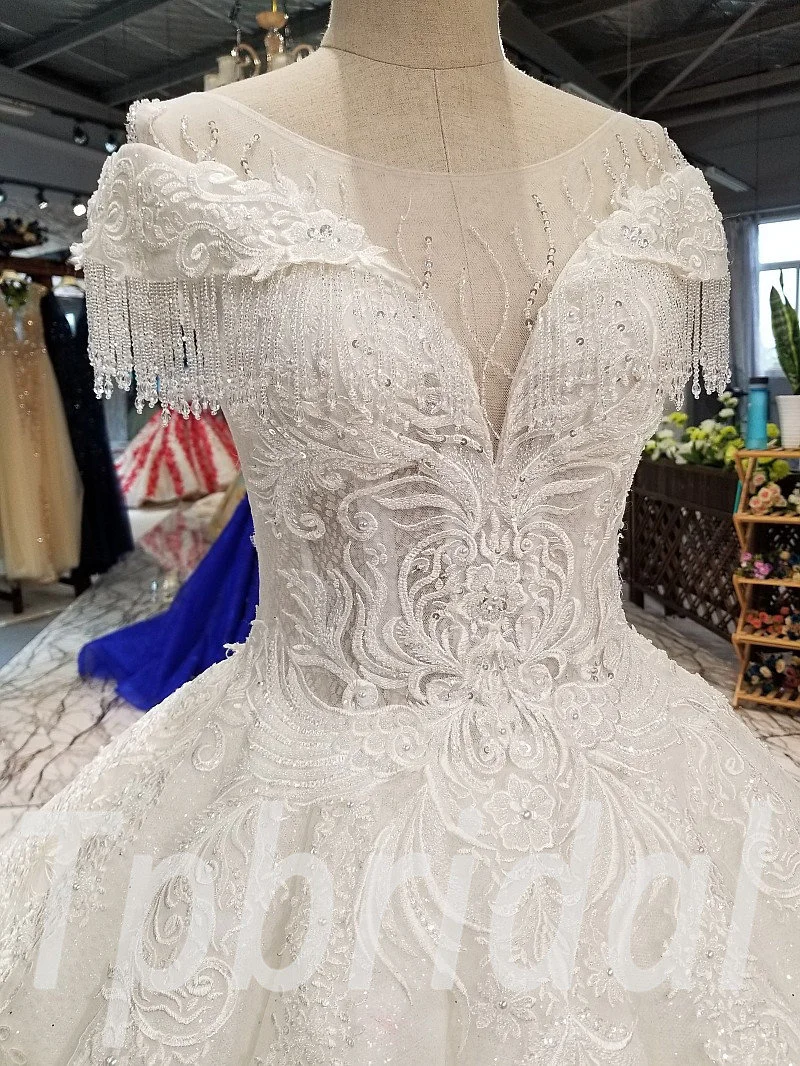 luxury ball gown wedding dress 287-09