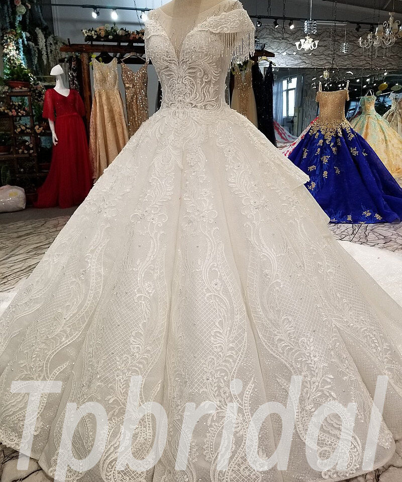 luxury ball gown wedding dress 287-10