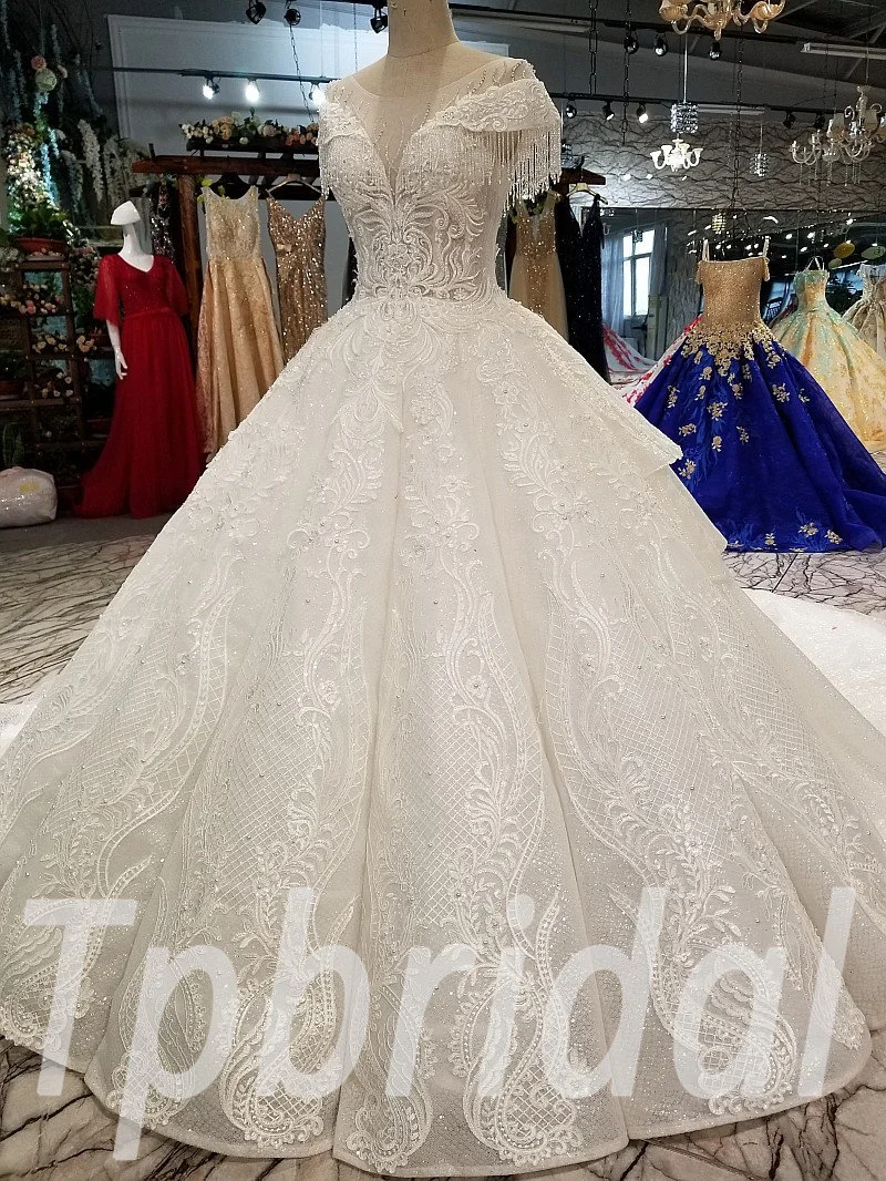 luxury ball gown wedding dress 287-10