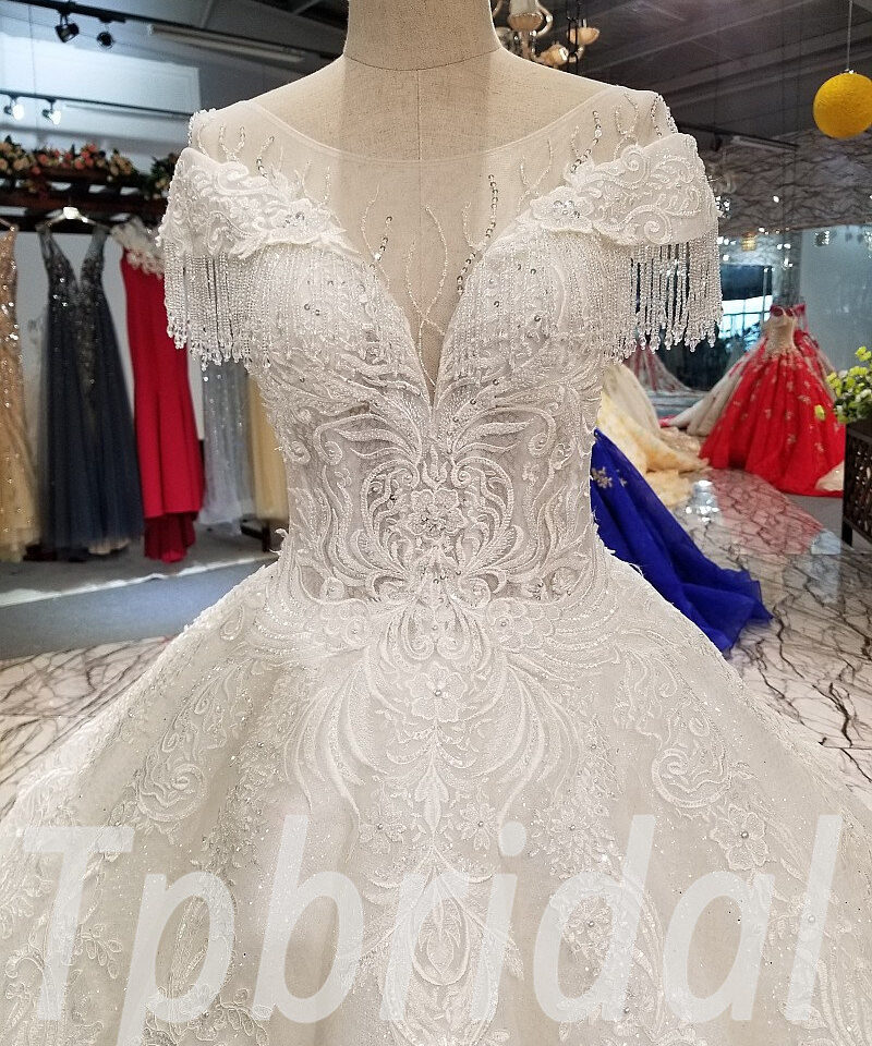 luxury ball gown wedding dress 287-11