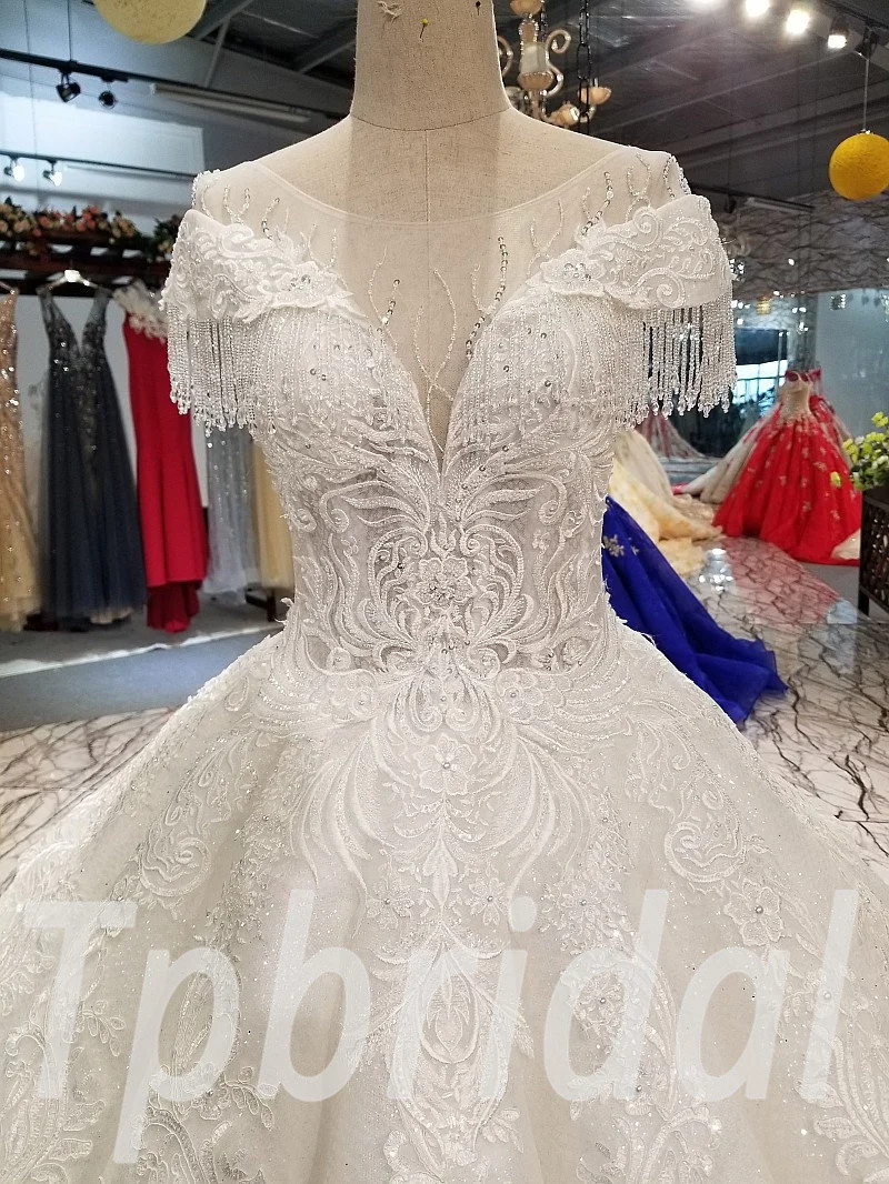 luxury ball gown wedding dress 287-11