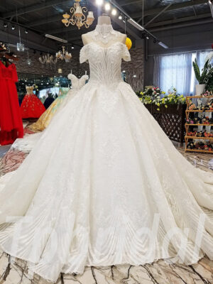 luxury wedding dress for girl 293-09