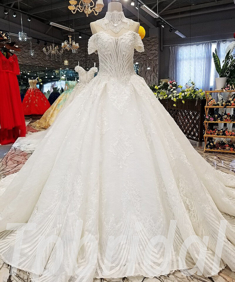 luxury wedding dress for girl 293-09